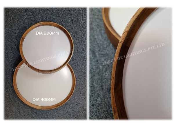 Wooden Frame Ceiling Lamp LED CL5 Pinewood-Series + Easy-changeable Magnetic Panel