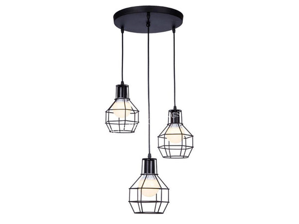 INDUSTRIAL PENDANT LAMP 18023 -BLACK CAGE