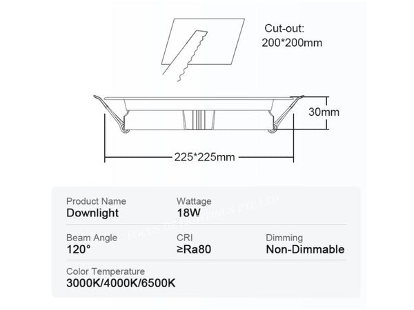 MEGAMAN SURFACE MOUNT CEILING (SQUARE) -BRIGHT & EASY-REPLACE!