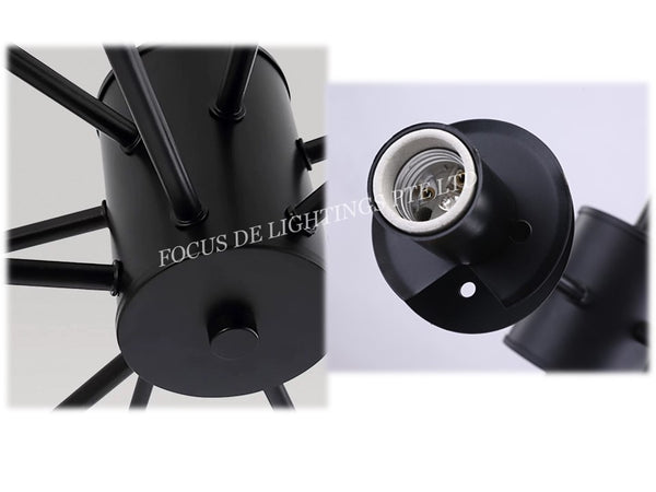 NORDIC GLOBE PENDANT LAMP 19555 -6L OR 8L (AMBER GLASS/CLEAR GLASS)