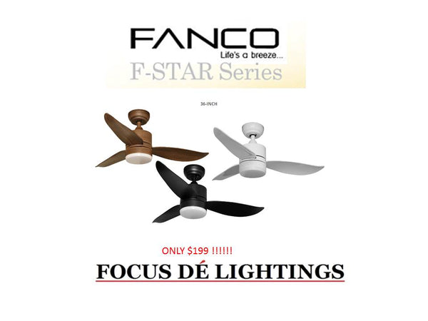 FANCO F-STAR DC CEILING FAN ( 36" / 46" / 52" )