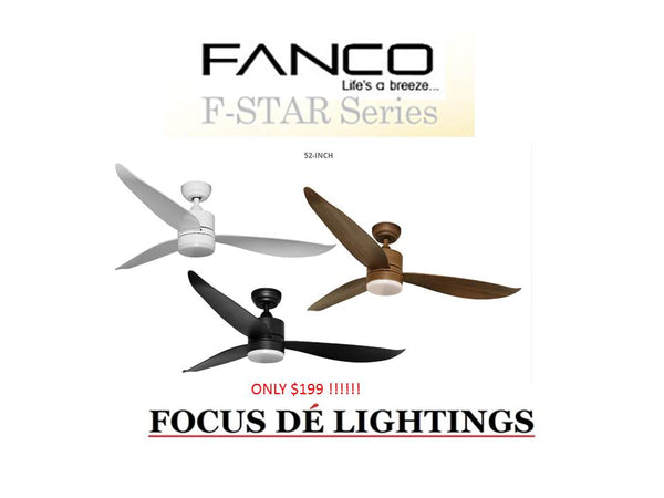 FANCO F-STAR DC CEILING FAN ( 36" / 46" / 52" )